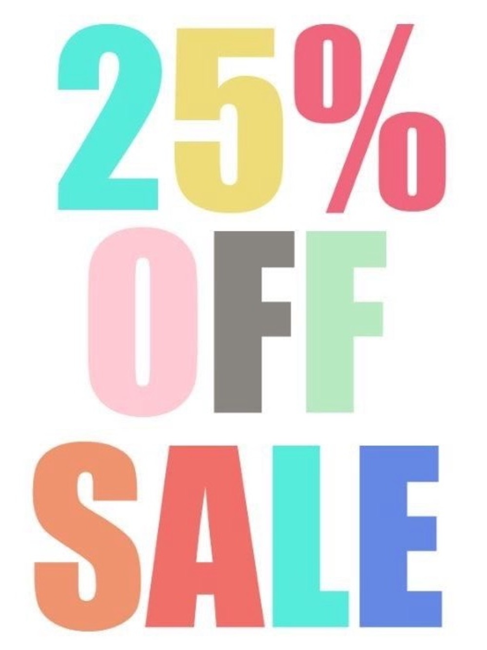 25% off sale!